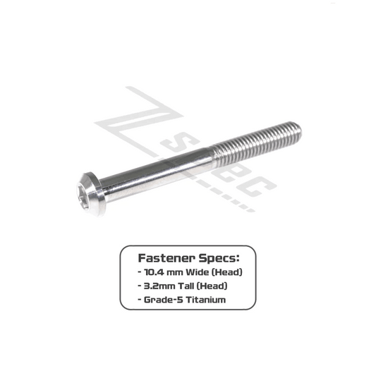 ZSPEC M6-1.0x50mm Dress Up BoltĀ® Fastener, Angled Head, Titanium Grade-5, Per Each