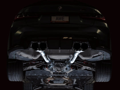 AWE - Track Edition Catback Exhaust for BMW G8X M3/M4 - Diamond Black Tips