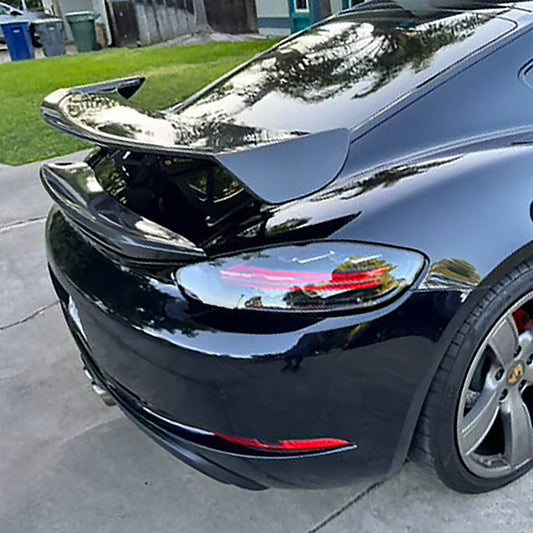 2017-2024 Porsche 718 Boxster & Cayman (982) Dry Carbon Fiber GT4 Style Rear Wing
