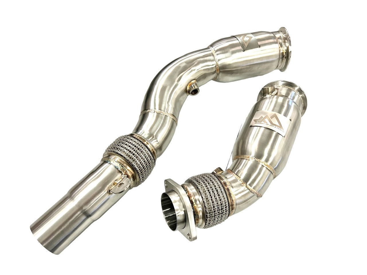 MAD - Resonated Downpipes W/ Flex Section || F8X S55