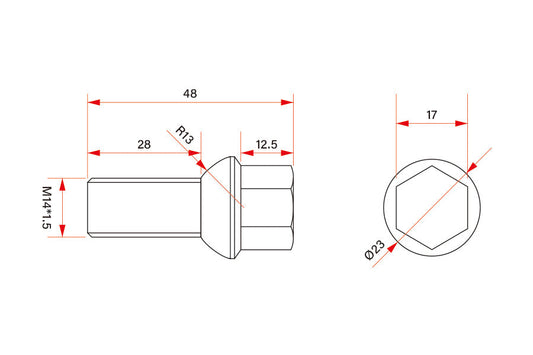 iSWEEP Titanium Wheel Lug Bolts