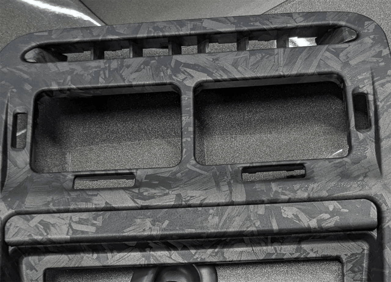 ZSPEC LHD Hydro-Dipped Double-Din Radio Bezel w/Brackets, Nissan Z32 300zx