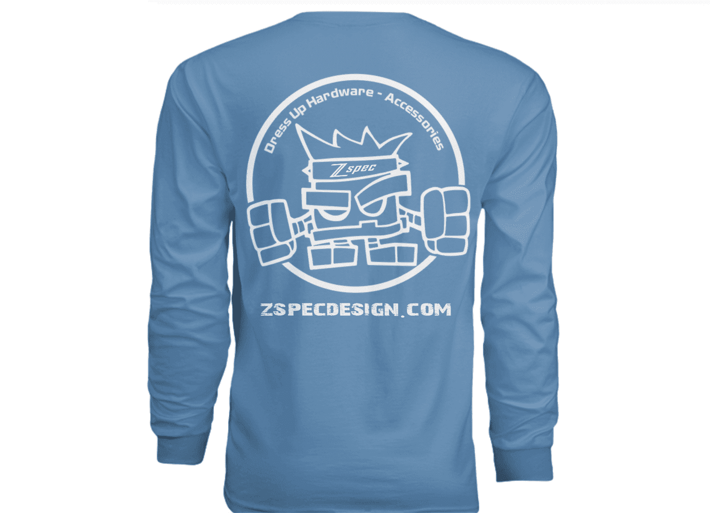 ZSPEC Long-Sleeve Cotton T-Shirt, Light Blue