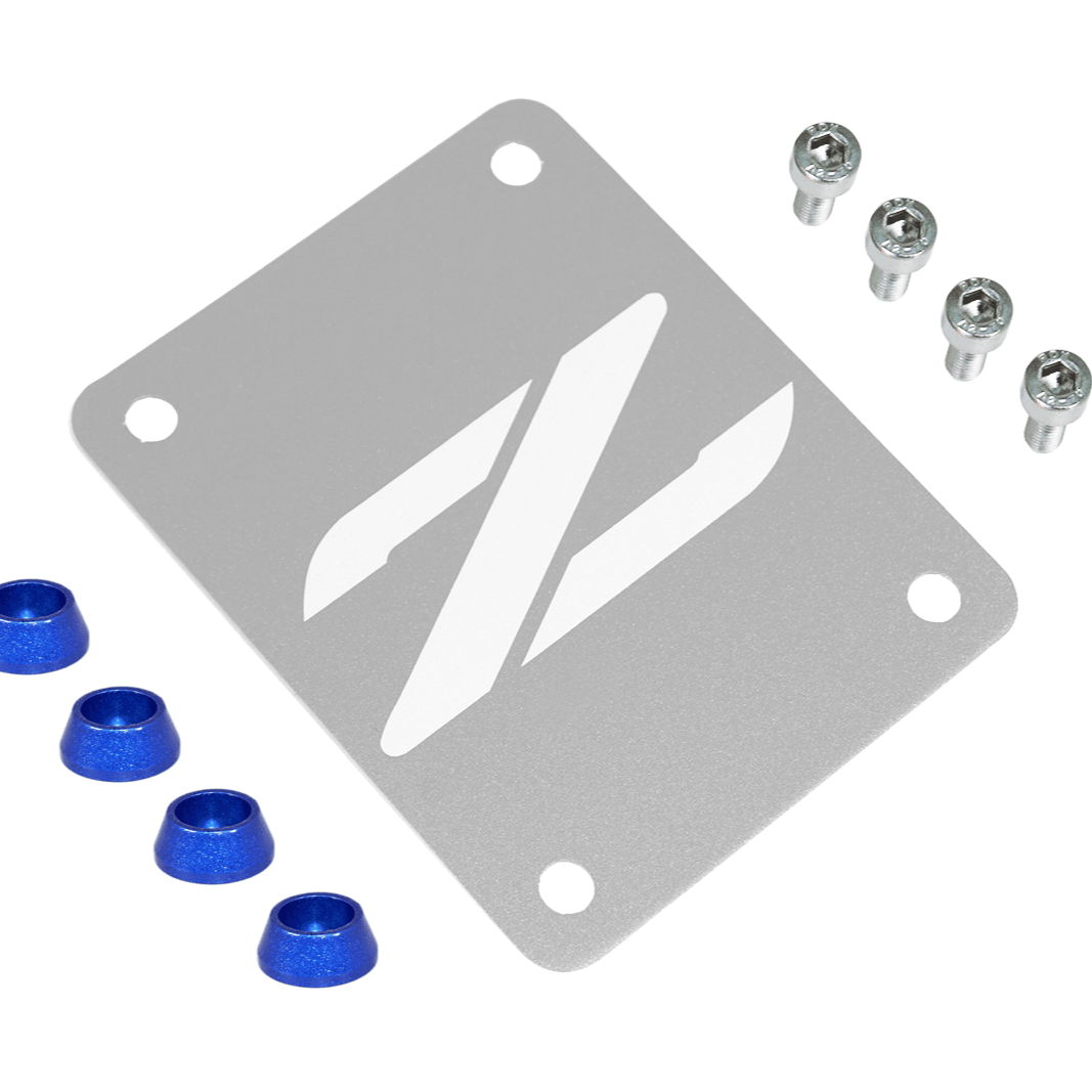 ZSPEC Silver PTU Holes Cover Plate for Z32 300zx, Billet
