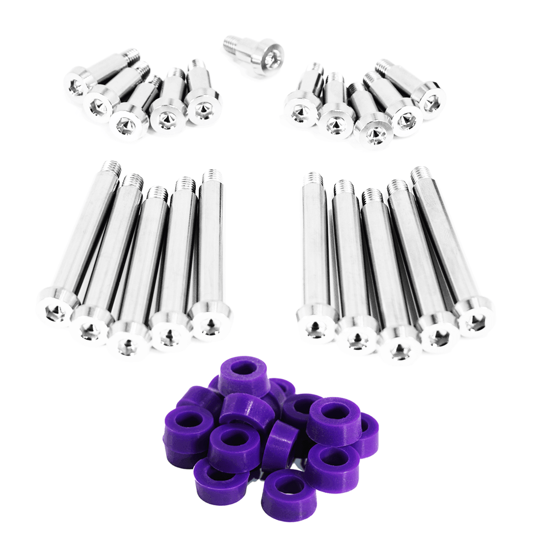 ZSPEC Shoulder-Bolt Timing Covers Fasteners w/ Bushings, Nissan 300zx Z32, Titanium