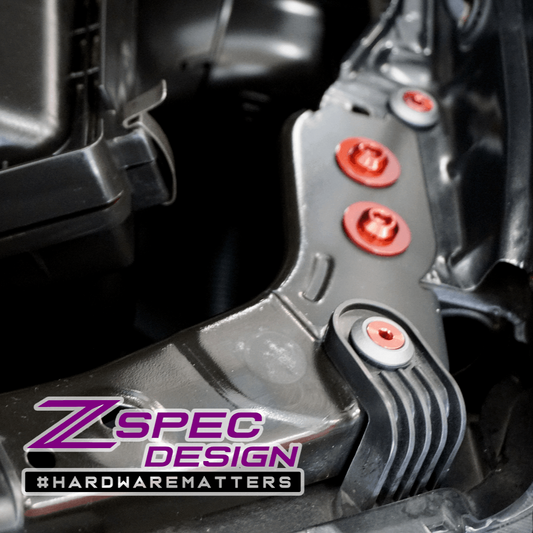 ZSPEC "Stage 2" Dress Up BoltsĀ® Fastener Kit for '05-21 Nissan Frontier D40, Titanium & Billet