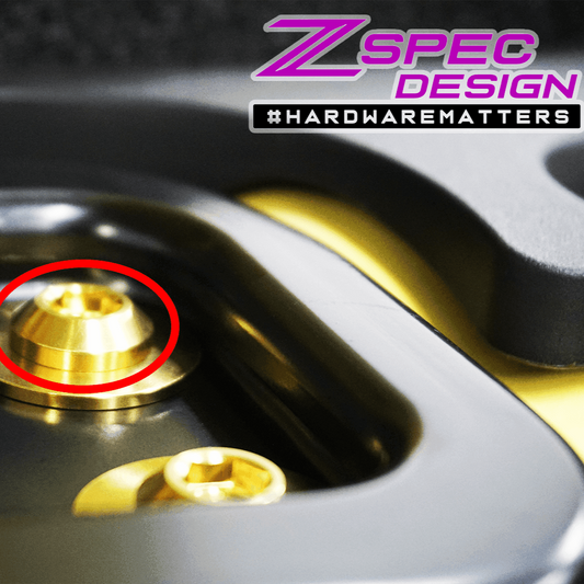 ZSPEC M10-1.25x30mm Dress Up BoltsĀ® Fastener, Titanium GR5, Angled Head, Per Each