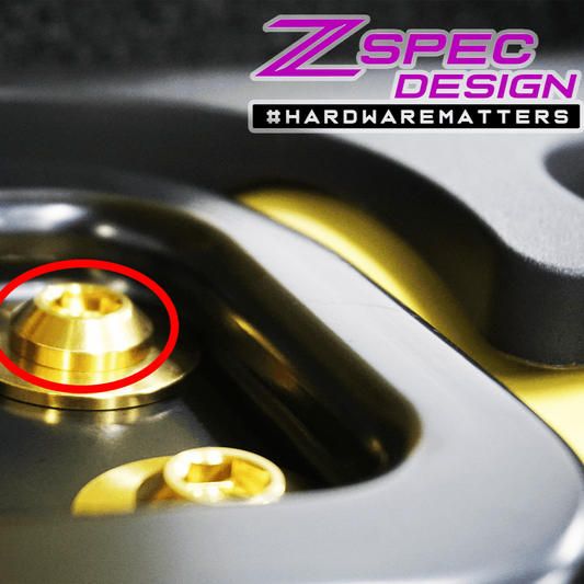 ZSPEC M10-1.25x40mm Dress Up BoltsĀ® Fastener, Titanium GR5, Angled Head, Per Each