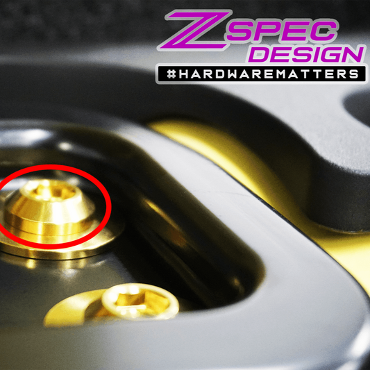 ZSPEC M10-1.5x35mm Dress Up BoltsĀ® Fastener, Titanium GR5, Angled Head, Per Each