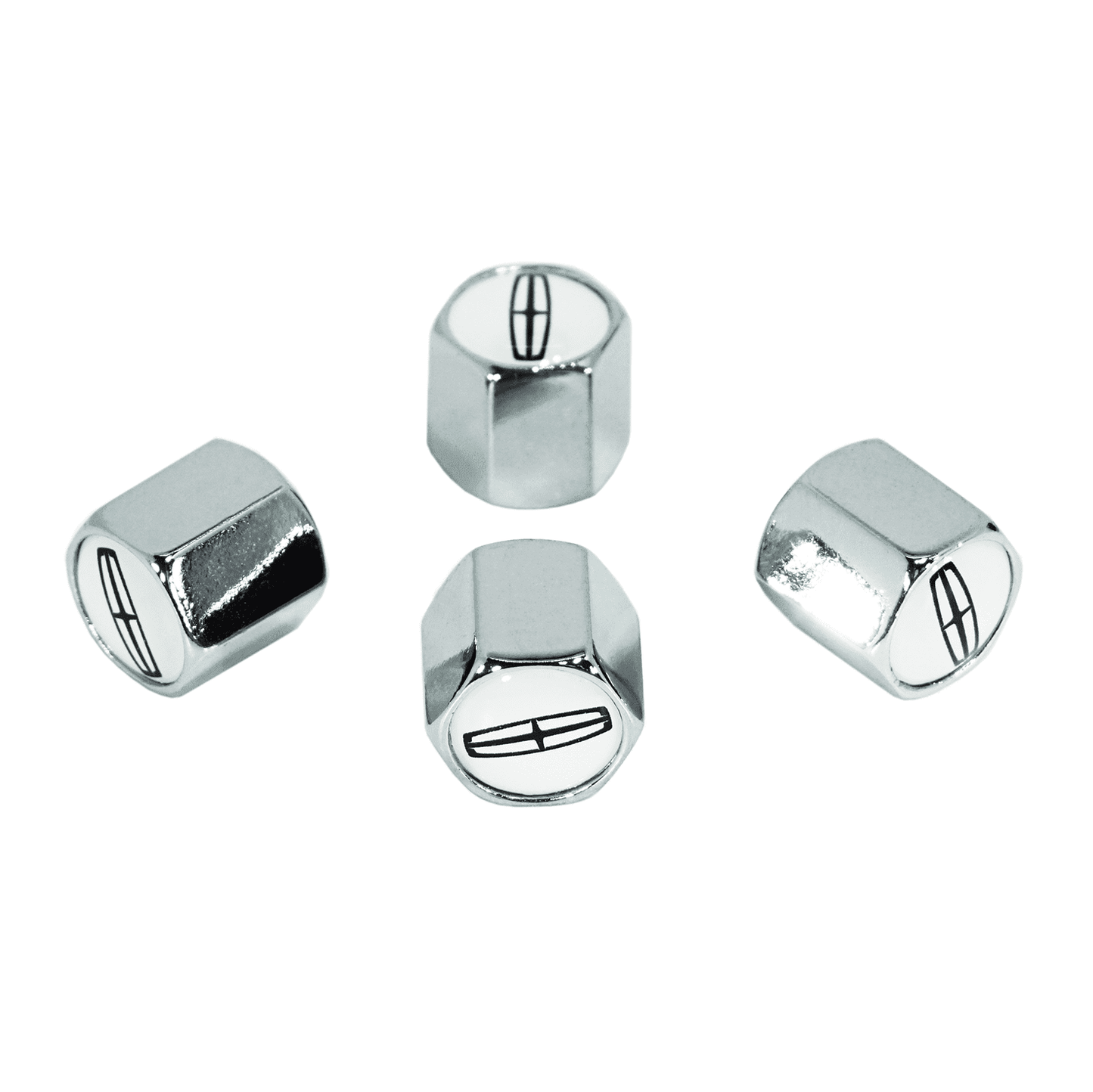 Chrome Valve Stem Tire Caps, Style: Lincoln