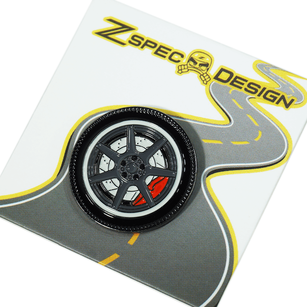 ZSPEC Wheel Pin - 7-Spoke Design - great for Lapels, Hats, Backpacks