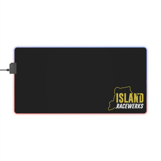 Gold & White LED Gaming Mouse Pad