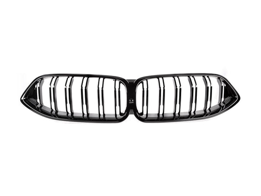 AutoTecknic Dual-Slats Gloss Black Front Grille - BMW G14/ G15/ G16 8-Series