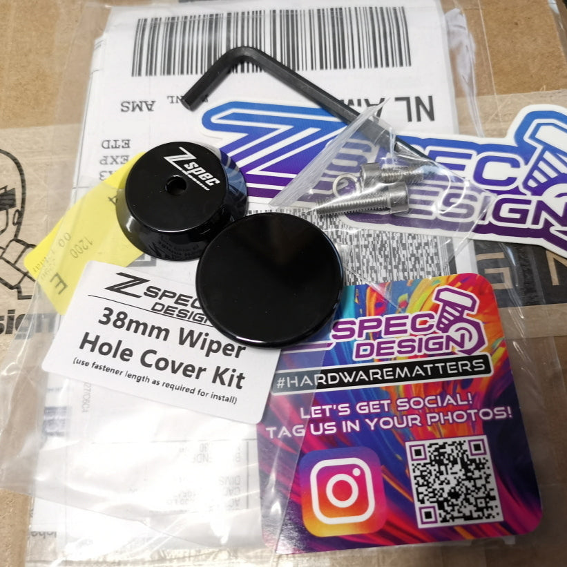 ZSPEC 38mm Rear Washer Nozzle Hole-Cover, Weather-Proof, fits holes 14mm-30mm