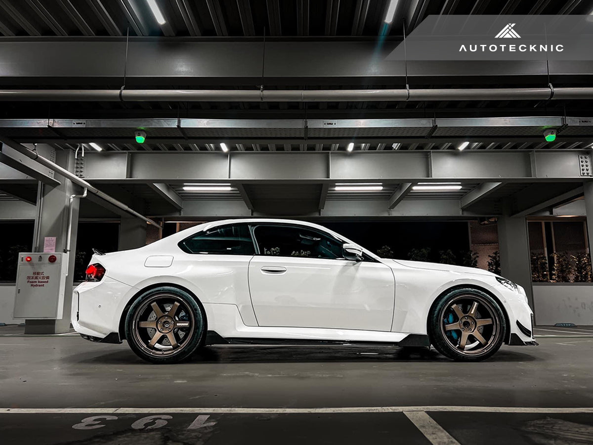 AutoTecknic Dry Carbon Side Skirt Extension Set V2 - BMW G87 M2