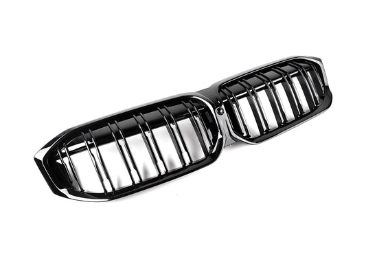AutoTecknic Dual-Slats Gloss Black Front Grille - BMW G20 3-Series LCI