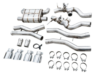 AWE - SwitchPath Catback Exhaust for BMW G8X M3/M4 - Chrome Silver Tips