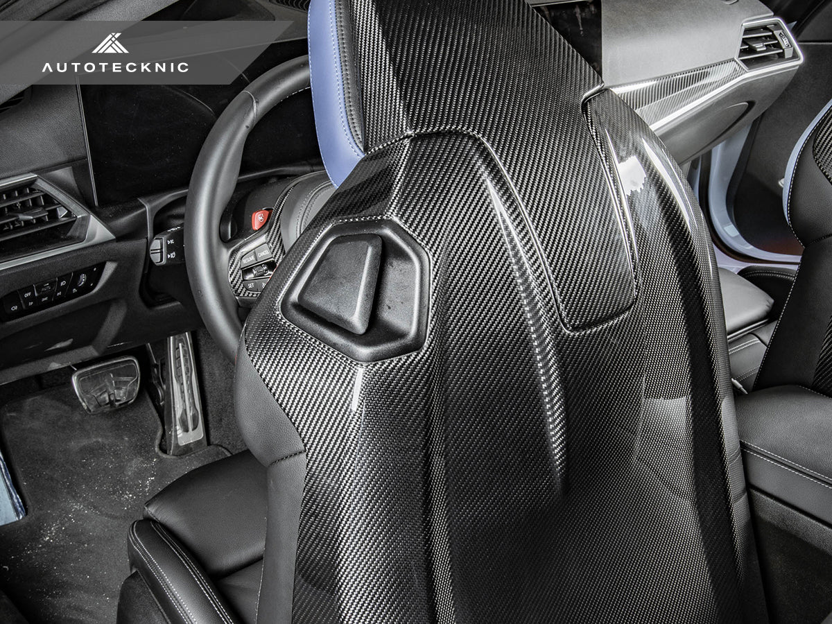 AutoTecknic Dry Carbon Full Seat Back Cover Set - G42 M240I