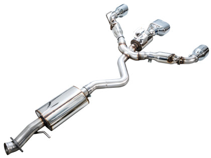 AWE - Toyota GR Corolla Touring Edition Catback Exhaust - Chrome Silver Tips
