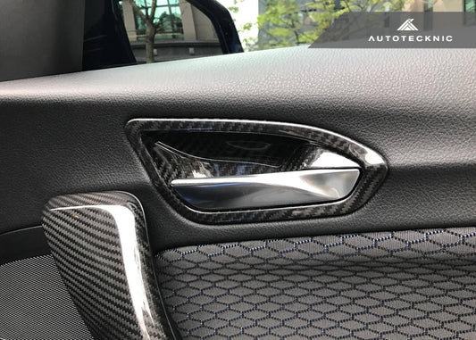 AutoTecknic Dry Carbon Interior Door Handle Trim Set - BMW F87 M2 | F22 2-Series | F20 1-Series