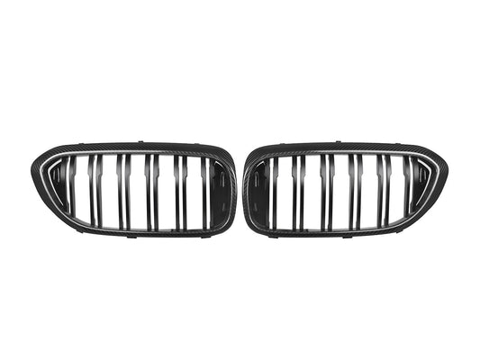 AutoTecknic Carbon Fiber Front Grille Set - BMW G30 5-Series Pre-LCI
