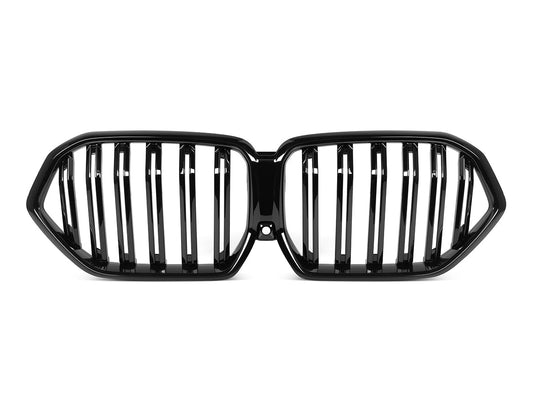 AutoTecknic Dual-Slats Gloss Black Front Grille - BMW G06 X6 LCI