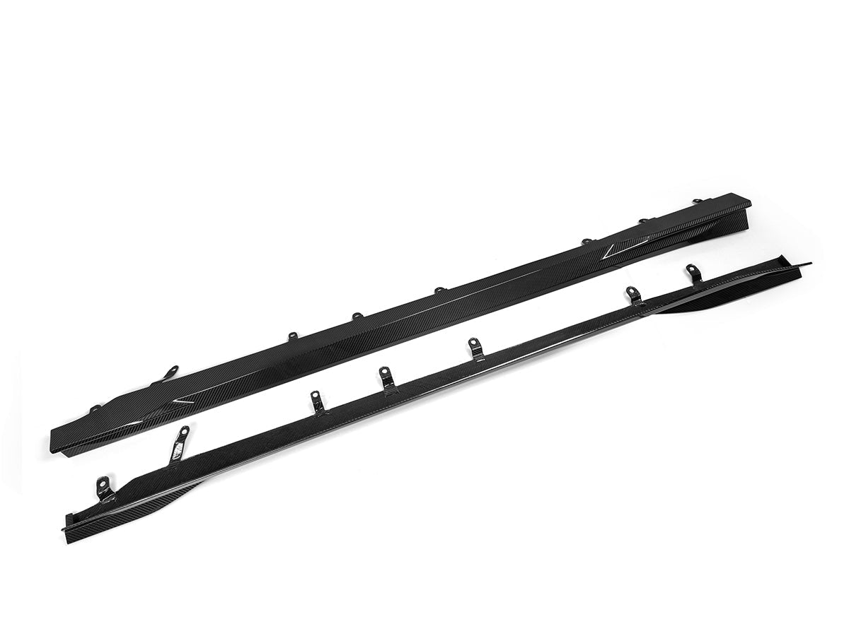 AutoTecknic Dry Carbon Fiber Side Skirt Extension Set - BMW G87 M2