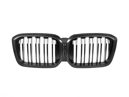 AutoTecknic Dry Carbon Fiber Dual-Slats Front Grille Set - BMW G01 X3 LCI | G02 X4 LCI