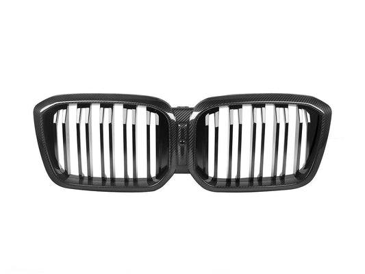 AutoTecknic Dry Carbon Fiber Dual-Slats Front Grille Set - BMW F97 X3M LCI | F98 X4M LCI