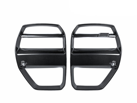 AutoTecknic Dry Carbon Motorsport V1 Front Grille Set - BMW G80 M3 | G82/ G83 M4