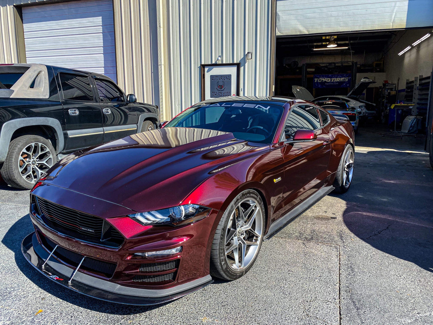 Ford Mustang S550 Carbon Fiber Front Wind Splitter 2018-2023