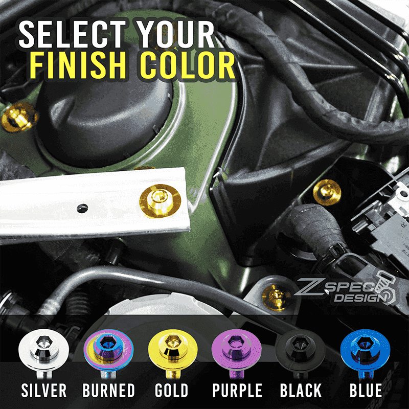 ZSPEC "Brake-Handle Brackets" Fastener Kit for the Honda Grom, Grade-5 Titanium