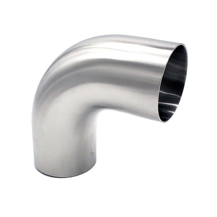 1.750" 16ga Tight Radius 90° Mandrel Bend w/ 2" Tangents - (1.750" CLR) - Brushed Finish - 304 Stainless