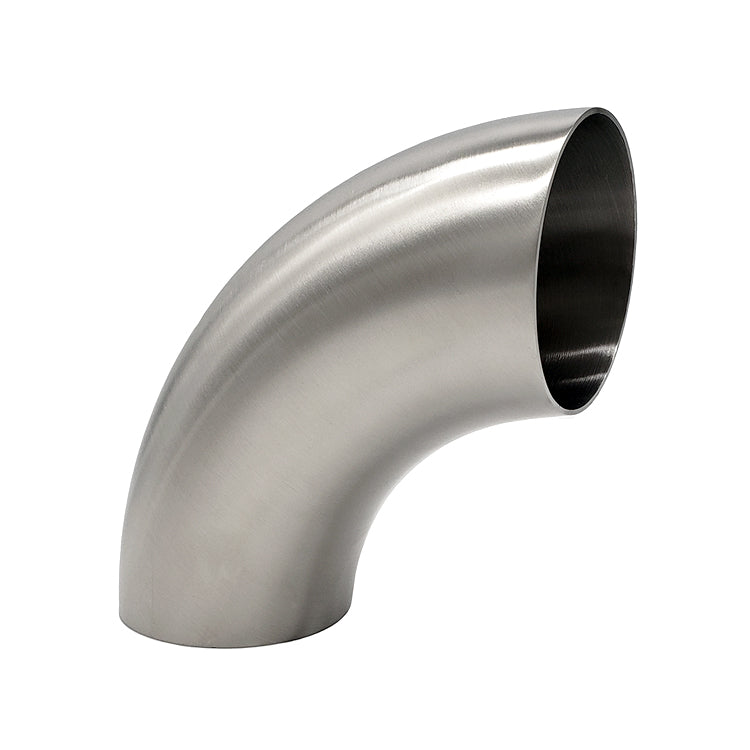 2.500" 16ga 90° Mandrel Bend- (3.750" CLR) - Brushed Finish - 304 Stainless