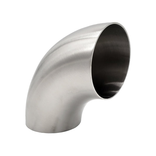 2.250" 16ga 90° Mandrel Bend - (2.677" CLR) - Brushed Finish - 304 Stainless
