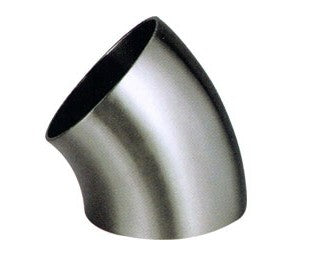 3.500" 16ga 45° Mandrel Bend 321 Stainless