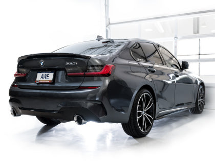 AWE - BMW 330i/430i Base G2X Track Edition Axle Back Exhaust - Chrome Silver