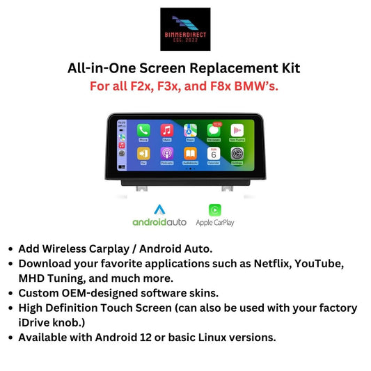 BMW F20, F22, F30, F31, F32, F33, F34, F36, F45, F80, F83, F82 M3 M4 (1, 2, 3 & 4 Series) CarPlay / Android Auto