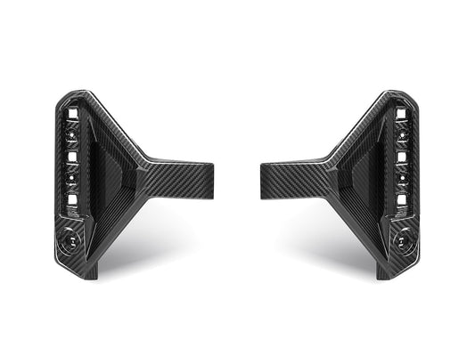 AutoTecknic Dry Carbon Rear Bumper Reflector Trim Set - BMW G87 M2