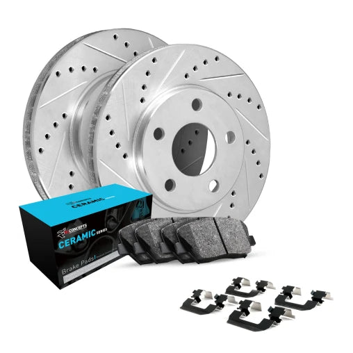 R1 Concepts - Drilled and Slotted FRONT Rotors and Pads || G20