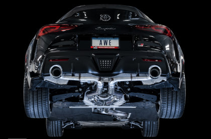 AWE - Toyota Supra A90 Track Edition Exhaust - 5in Chrome Silver Tips