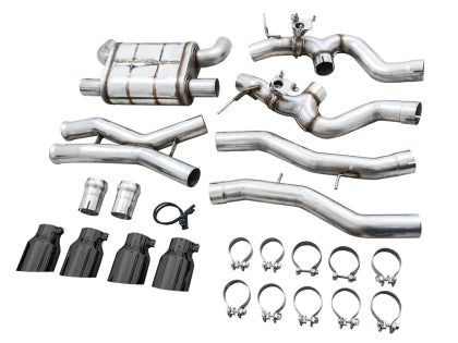 AWE - SwitchPath Catback Exhaust for BMW G8X M3/M4 - Diamond Black Tips