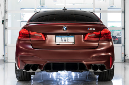 AWE - BMW M5 (F90) Cat-back Exhaust - Track Edition (Diamond Black Tips)