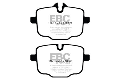 EBC 2021+ BMW M3/M4 3.0TT (G80/G82/G83) Yellowstuff Rear Brake Pads