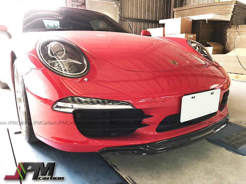 [JPMCarbon] Sport Style Carbon Fiber Front Lip Fits For 2012-2016 Porsche 911 991.1 Targa & Carrera 4/4S/S Only