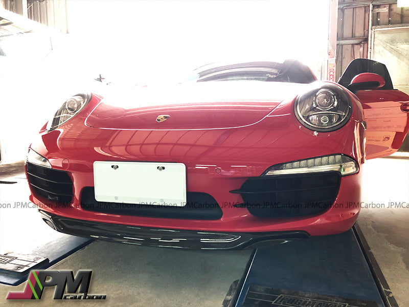 [JPMCarbon] Sport Style Carbon Fiber Front Lip Fits For 2012-2016 Porsche 911 991.1 Targa & Carrera 4/4S/S Only