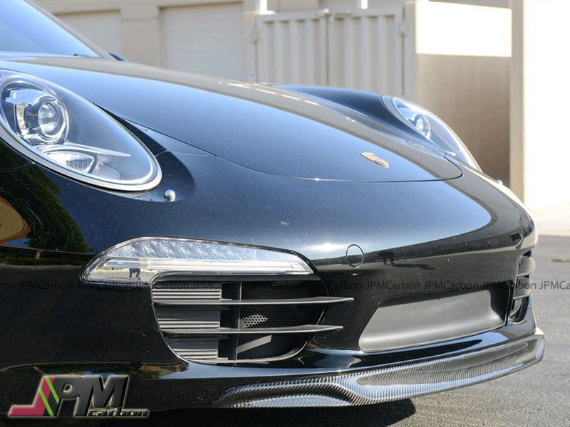 [JPMCarbon] Sport Style Carbon Fiber Front Lip Fits For 2012-2016 Porsche 911 991.1 Targa & Carrera 4/4S/S Only