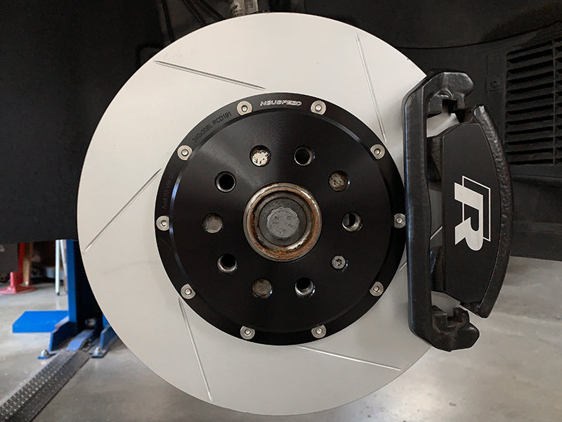 2-Piece Floating Brake Rotors | Front Kit 340mm Slotted • MQB/MQBe