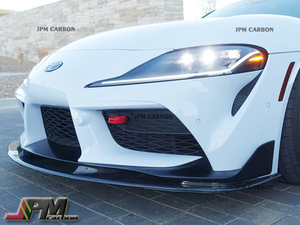 [JPMCarbon] AT Style Carbon Fiber Front Add-on Lip Fits For 2019-2026 Toyota GR Supra A90 A91 Only