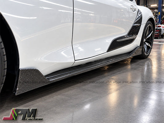 [JPMCarbon] AG Style Carbon Fiber Side Skirt Expansion Lips for FOR 2019-2026 Toyota GR Supra A90 A91